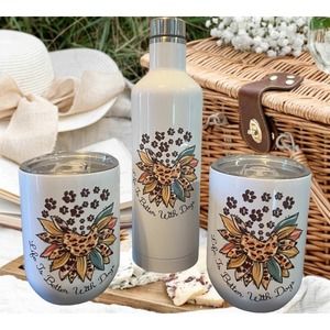 Life is Better with Dogs Tumbler set